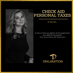 Check Aid Personal Taxes all provinces of Canada except Quebec